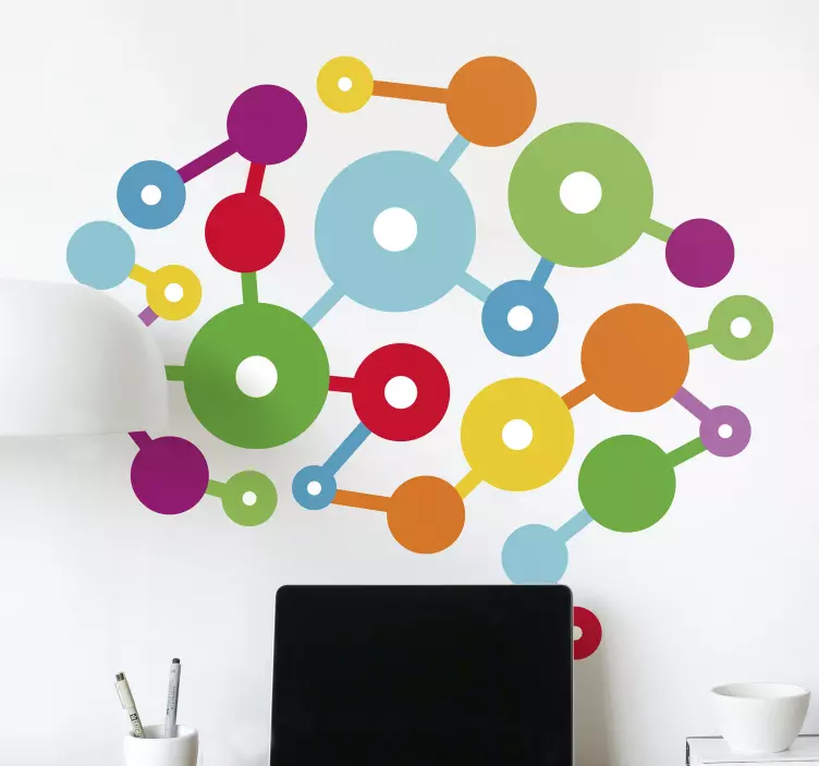 αυτοκόλλητα επιστήμης κόμβους χρώματος εγκεφάλου - TenStickers