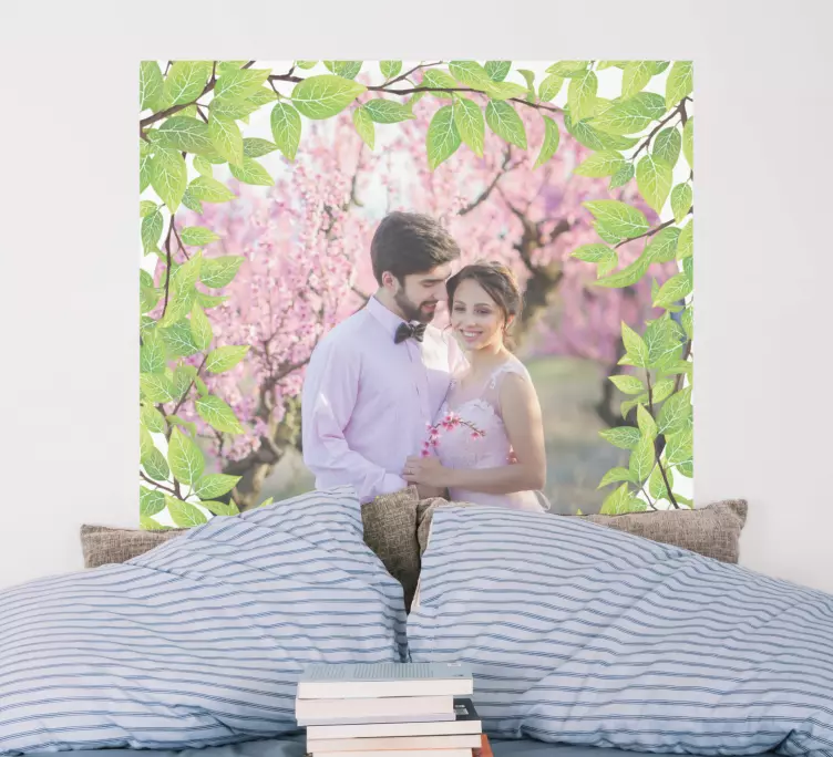 αυτοκόλλητο κορνίζες και φύλλα - TenStickers