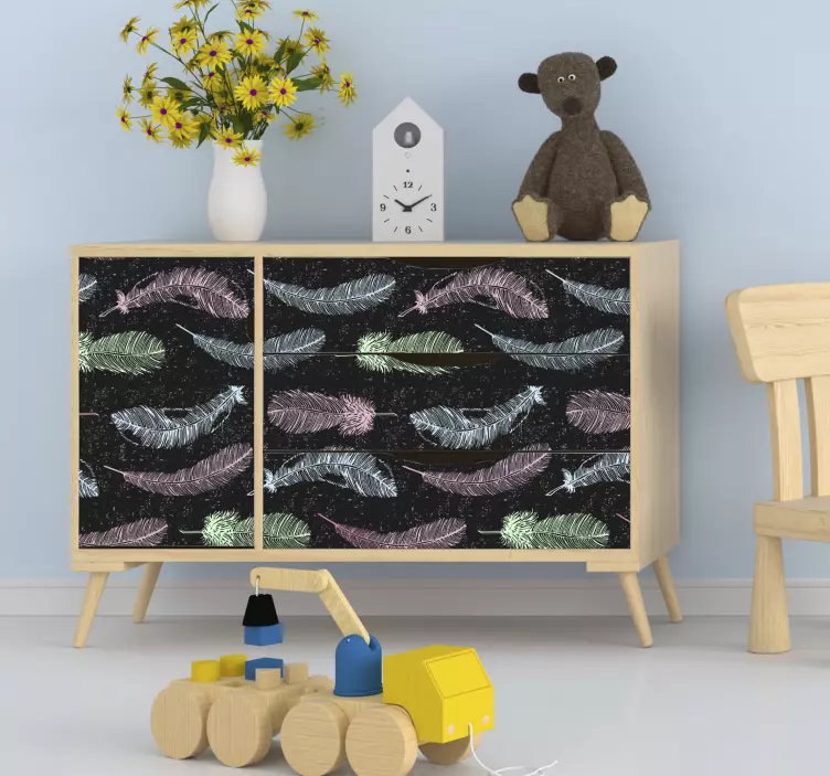 αυτοκόλλητο με φωτεινά φτερά επίπλων - TenStickers