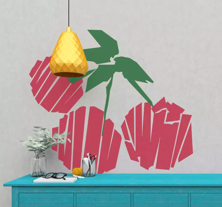 σπασμένα κεράσια φρούτα decal - TenStickers