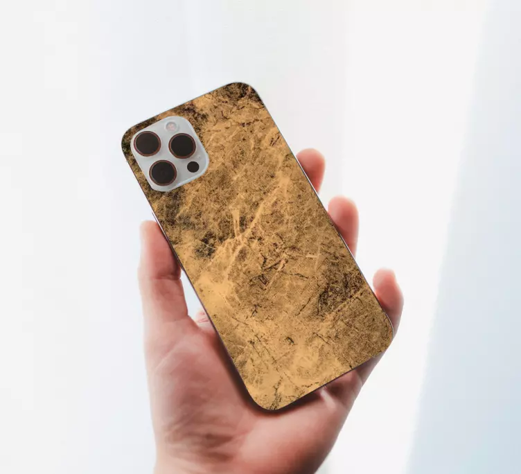 αυτοκόλλητο iphone καφέ μάρμαρο - TenStickers