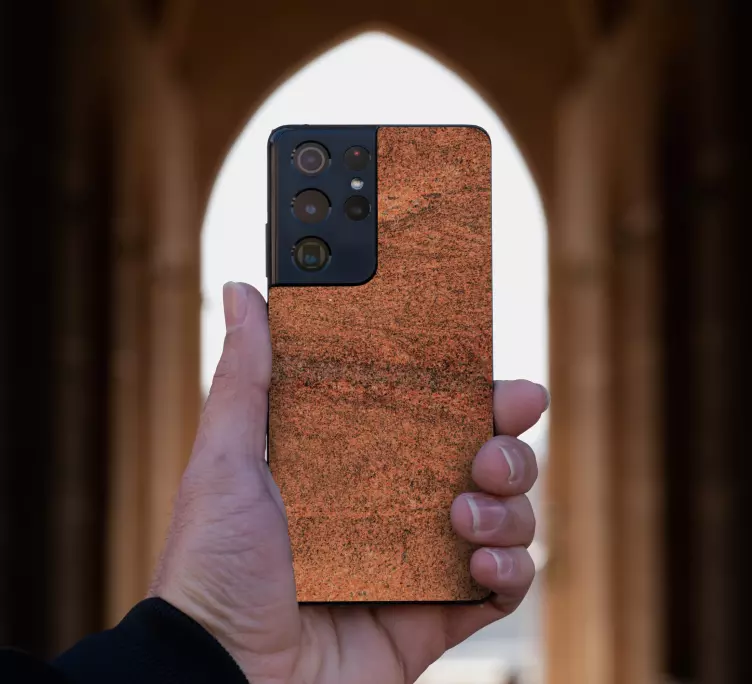 αυτοκόλλητο από καφέ μάρμαρο samsung - TenStickers