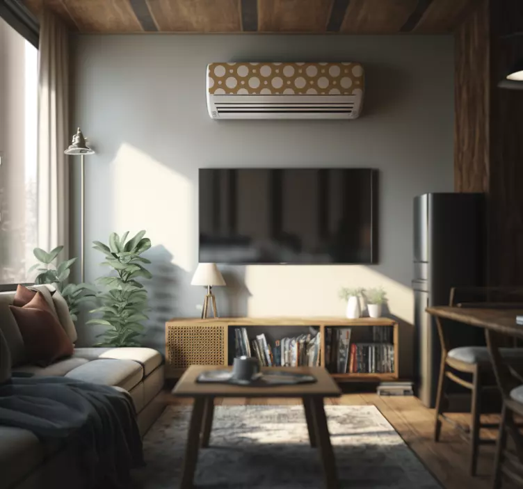 Αυτοκόλλητα Κύκλοι Καφέ με λευκές κουκουλούρες - TenStickers