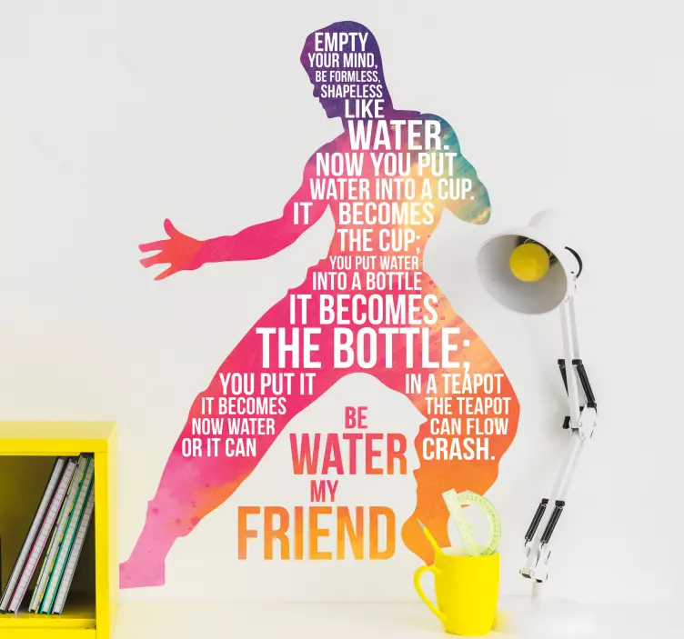 αυτοκόλλητο bruce lee διάσημο απόσπασμα - TenStickers