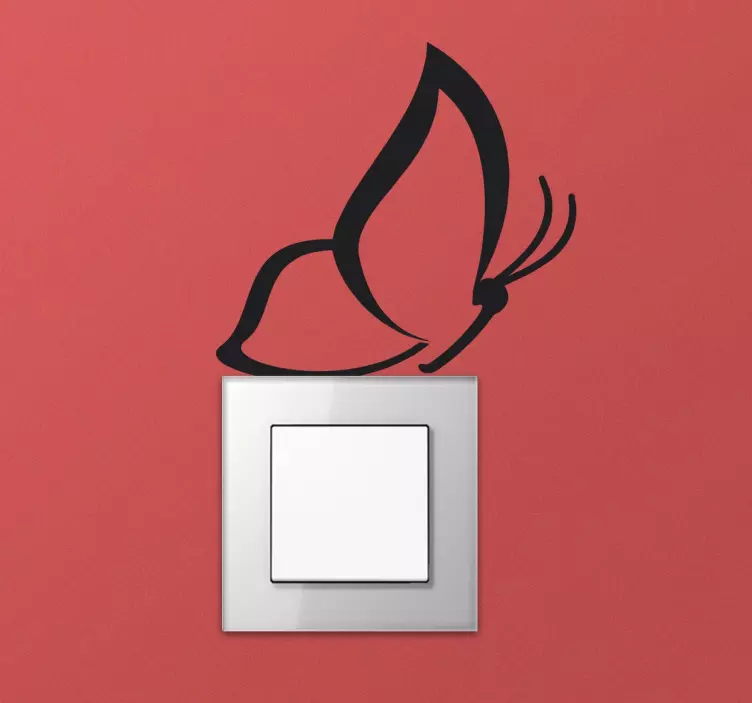 διακοσμητικό αυτοκόλλητο με διακόπτη φωτός πεταλούδας - TenStickers