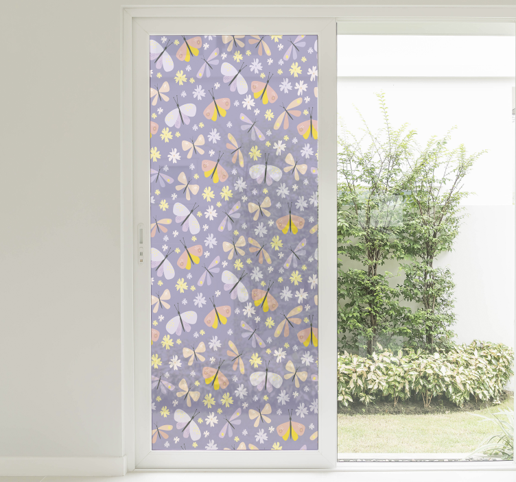 αυτοκόλλητο πεταλούδας τριών παραθύρων - TenStickers