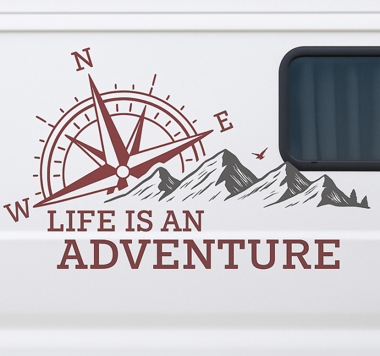 αυτοκόλλητο τροχόσπιτα life is an adventure - TenStickers