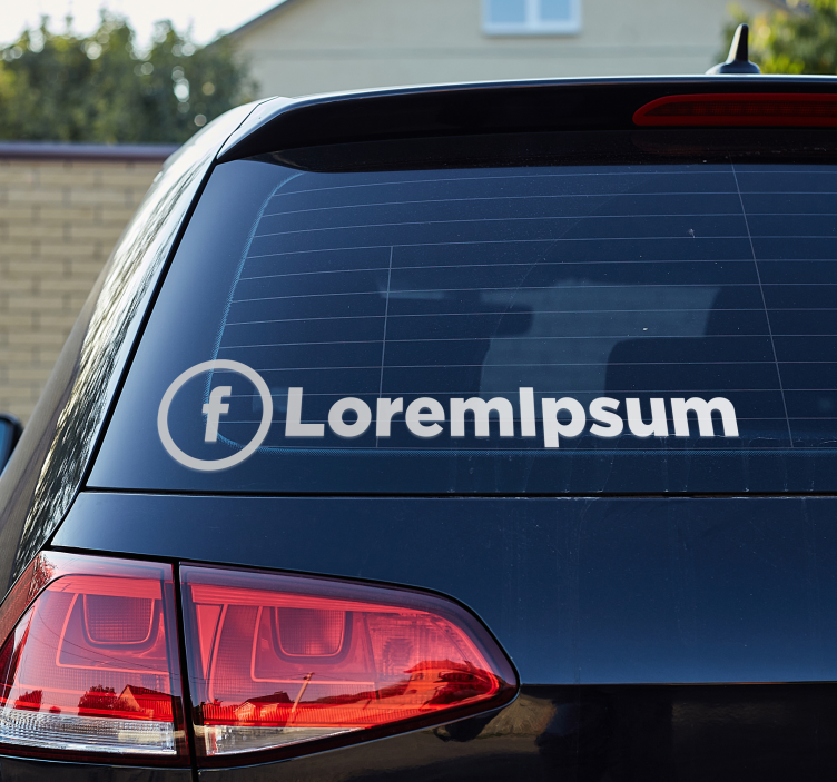 Αυτοκόλλητο αυτοκινήτου προσαρμοσμένος λογαριασμός στο facebook - TenStickers