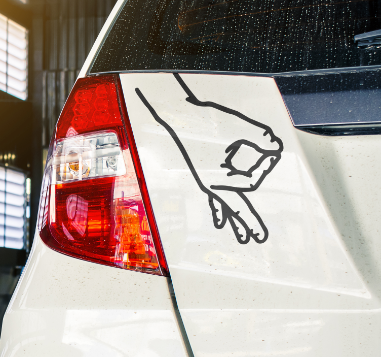 Αυτοκόλλητο αυτοκινήτου δάχτυλα σε κύκλο - TenStickers