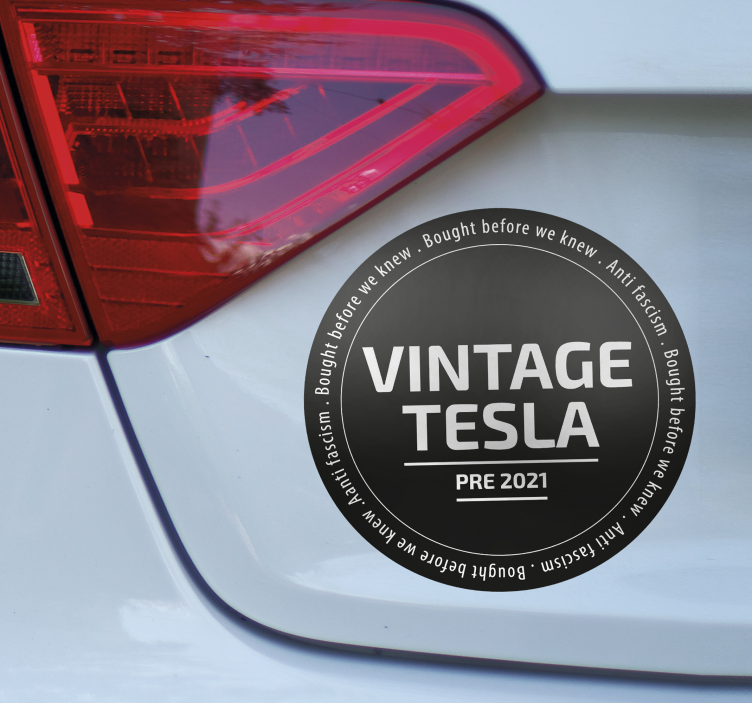 Αυτοκόλλητο αυτοκινήτου vintage tesla - TenStickers