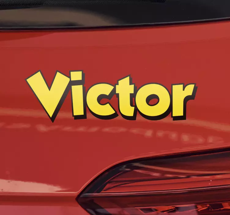 αυτοκόλλητο αυτοκίνητα γράμματα βαλεντίνο - TenStickers