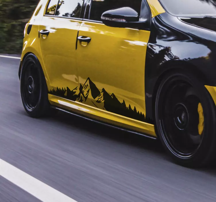 αυτοκόλλητο αυτοκινήτου με βουνά - TenStickers
