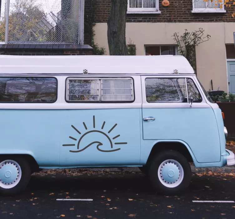 αυτοκόλλητο τροχόσπιτα κύμα του ήλιου - TenStickers