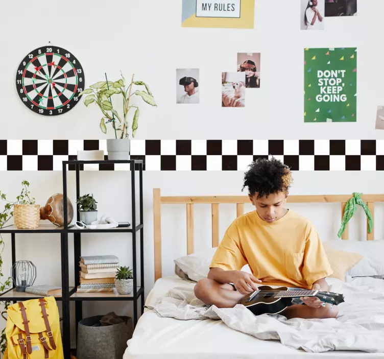 αυτοκόλλητο με καρώ σημαία - TenStickers