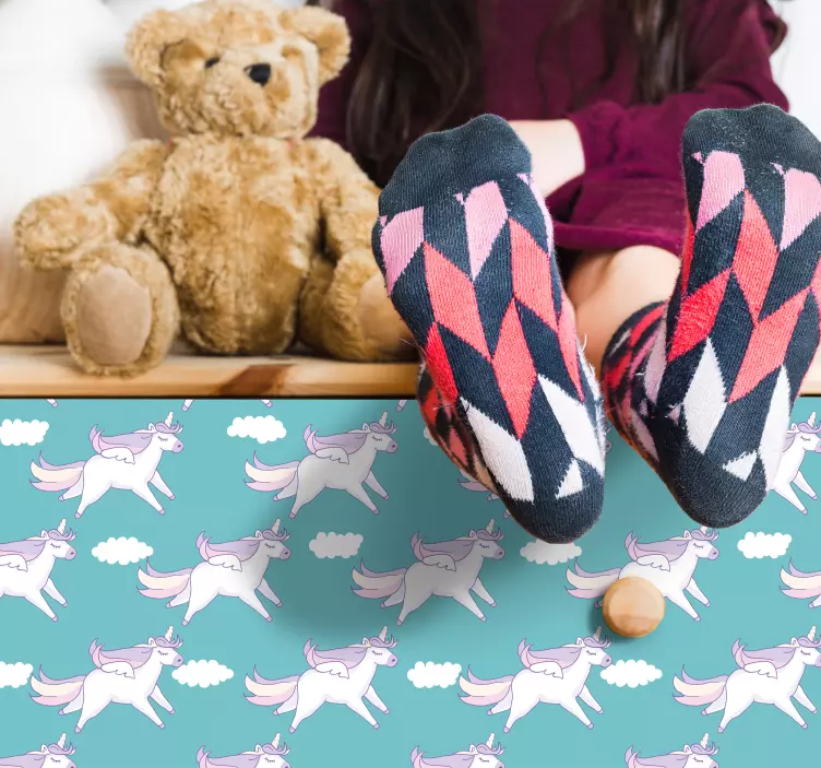 αυτοκόλλητο με παιδικά μοτίβα μονόκερων - TenStickers