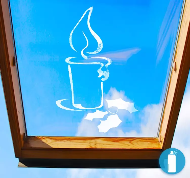 Χριστουγεννιάτικο κερί διακοσμητικό αυτοκόλλητο - TenStickers