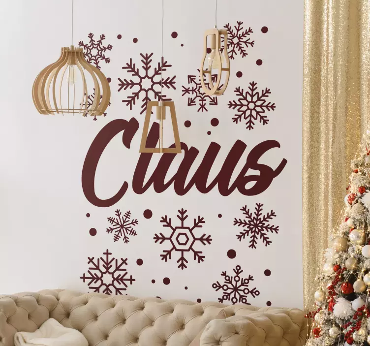 Χριστούγεννα νιφάδες χιονιού Χριστουγεννιάτικο αυτοκόλλητο - TenStickers
