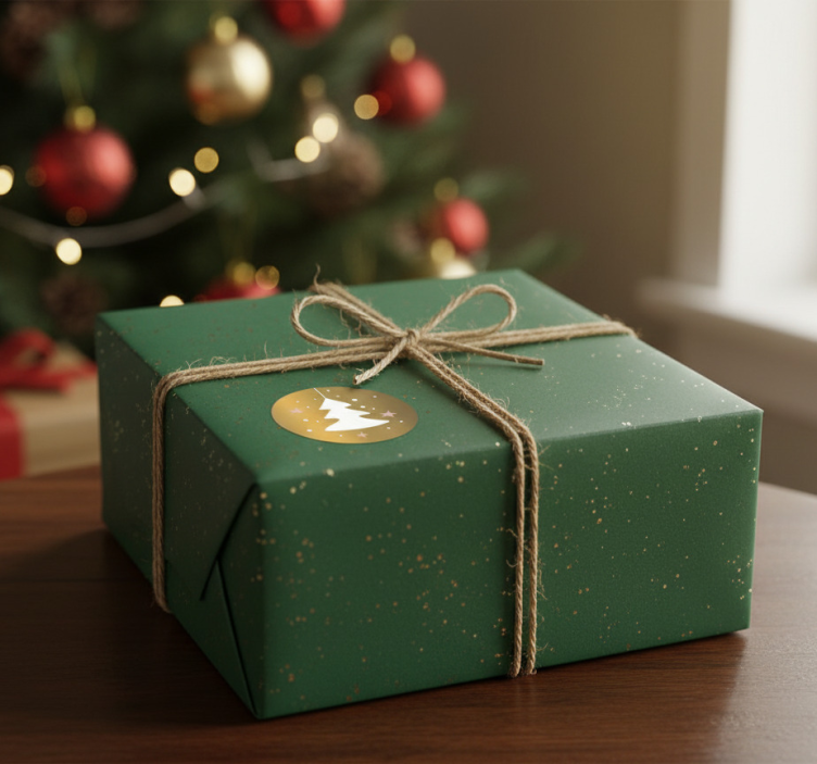 Χριστουγεννιάτικο αυτοκόλλητο για δώρα - TenStickers