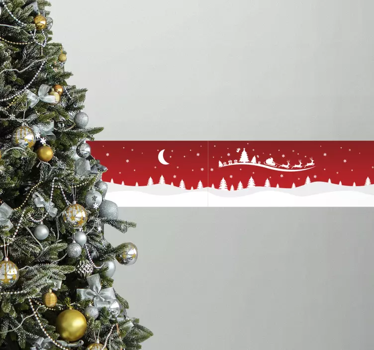 χριστουγεννιάτικο κύμα χριστουγεννιάτικο αυτοκόλλητο - TenStickers