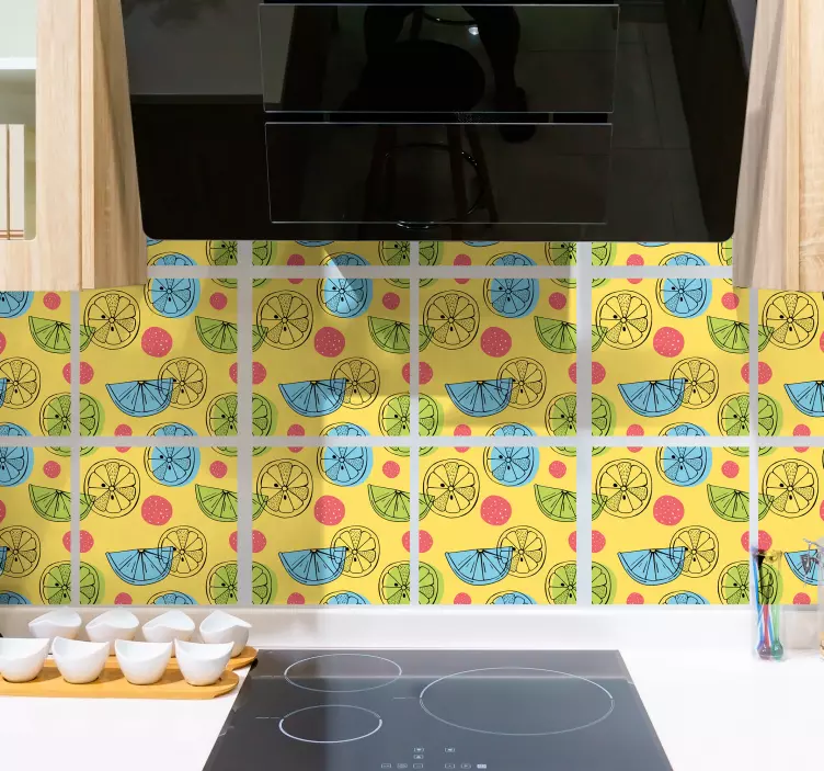 αυτοκόλλητο πλακιδίων εσπεριδοειδών - TenStickers