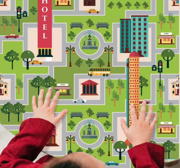 αυτοκόλλητο για την πόλη και τους δρόμους που σχεδιάζουν έπιπλα - TenStickers