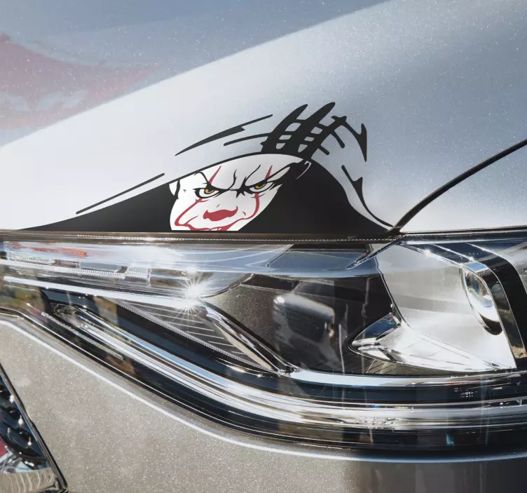 αυτοκόλλητο αυτοκινήτου βλέποντας κλόουν - TenStickers