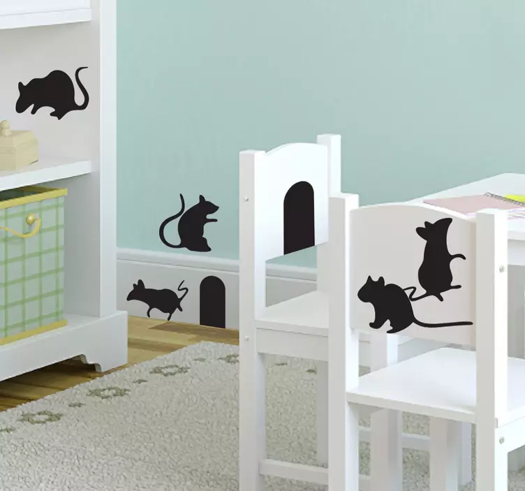 συλλογή ποντίκι αυτοκόλλητο ζώο τοίχο αυτοκόλλητο - TenStickers