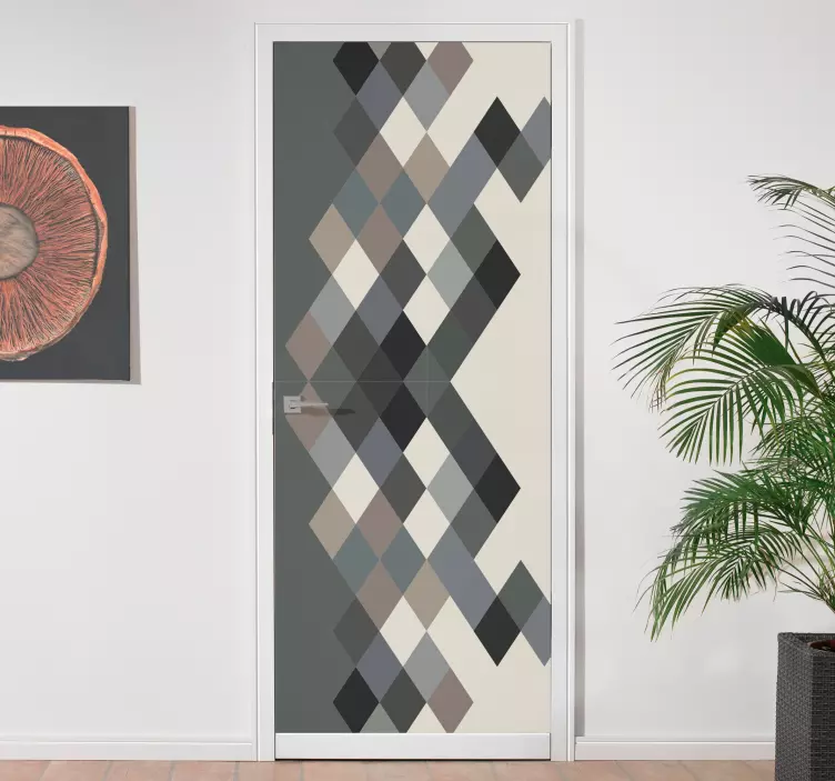 αποχρώσεις χρώματος μπλοκ αυτοκόλλητο πόρτας - TenStickers