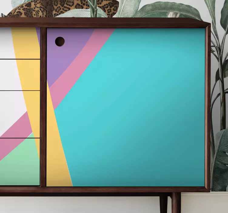 πολύχρωμο μπλοκ αυτοκόλλητο επίπλων - TenStickers