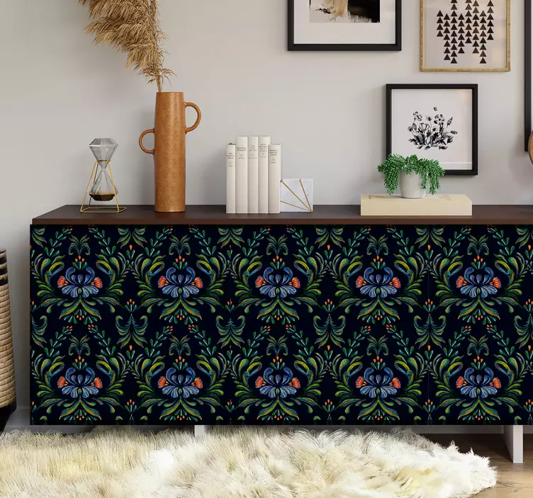 αυτοκόλλητο πολύχρωμο λαϊκό στολίδι επίπλων - TenStickers