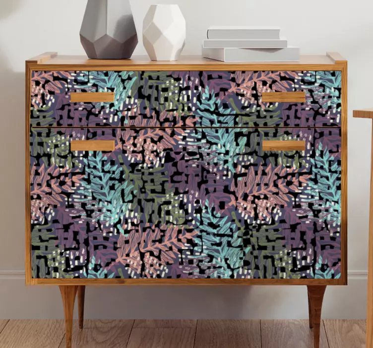 πολύχρωμο πρωτότυπο splashy floral decal - TenStickers