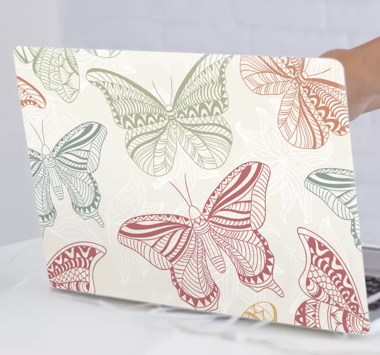 χρώματα διακοσμητικά πεταλούδες decal laptop - TenStickers