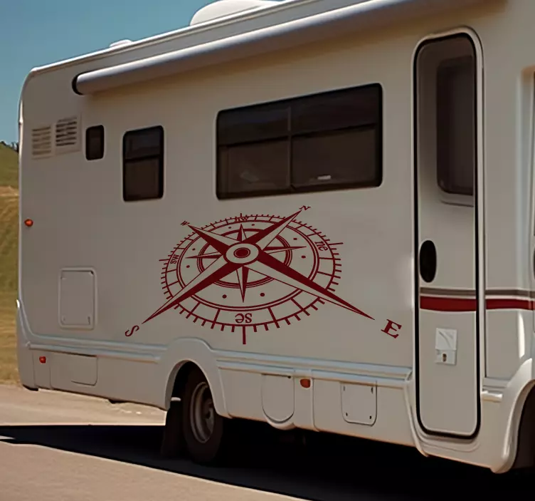 αυτοκόλλητο τροχόσπιτα Περιγραφή σε περιθώριοΠυρσός σε Περιστροφή - TenStickers