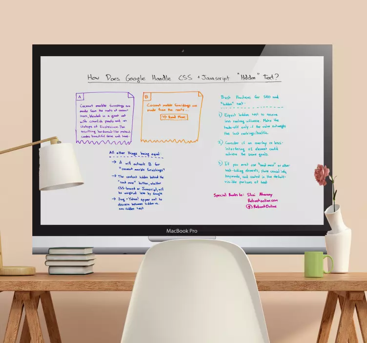 αυτοκόλλητο whiteboard υπολογιστή αυτοκόλλητο - TenStickers