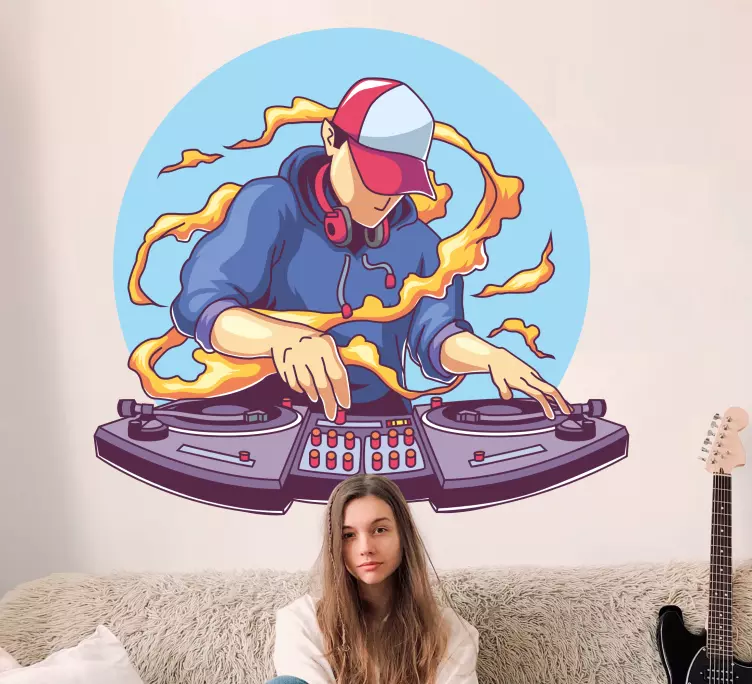 δροσερά dj μουσική εφηβικά wall decals - TenStickers