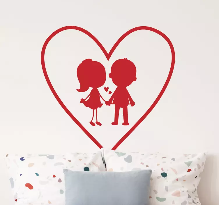 ζευγάρι αγάπη wallsticker - TenStickers