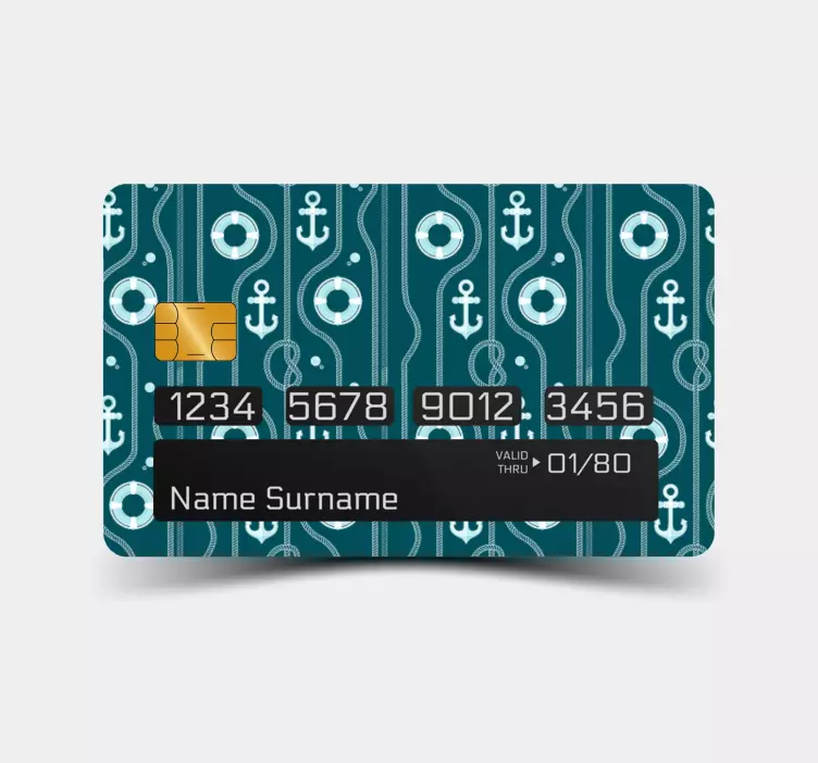 Αυτοκόλλητο κάρτας άγκυρες και κύκλοι - TenStickers