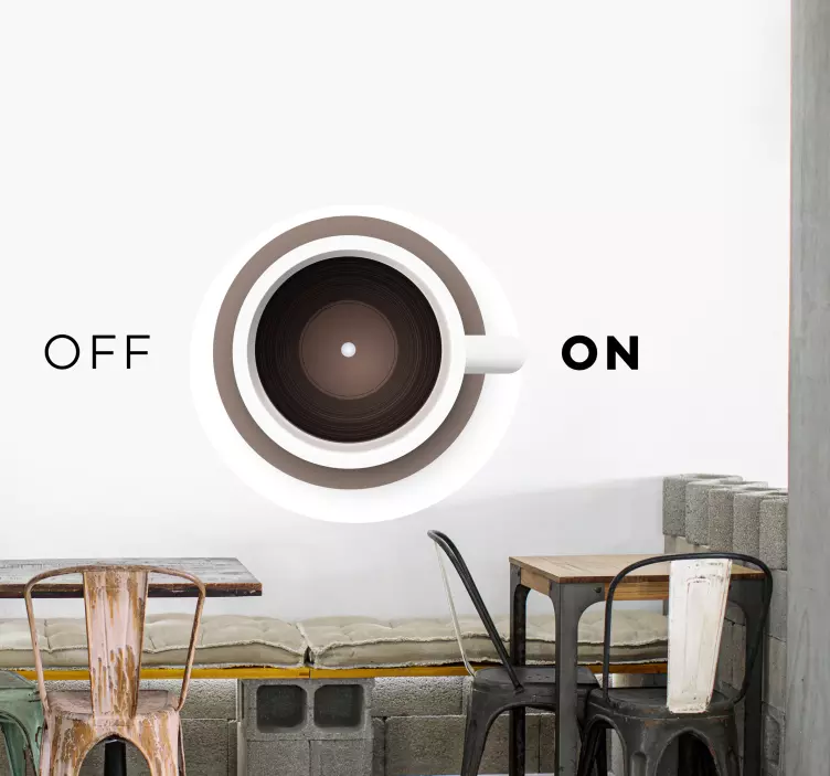 αυτοκολλητα τοιχου ζωα τησ ζουγκλασ έννοια φλιτζάνι καφέ - TenStickers