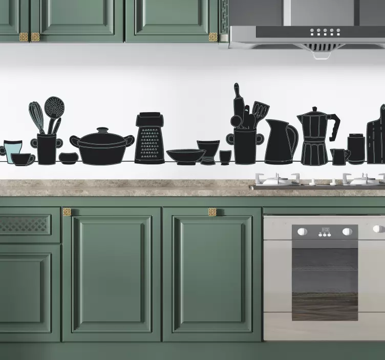 Αυτοκόλλητα τοίχου ζώα της ζούγκλας σιλουέτες κουζινικών - TenStickers