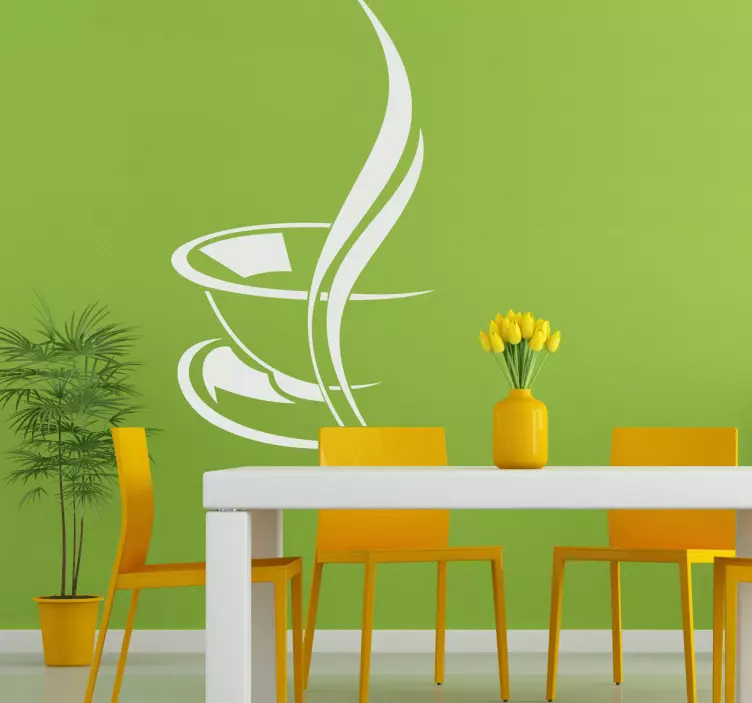 φλιτζάνι καφέ decal κουζίνα - TenStickers