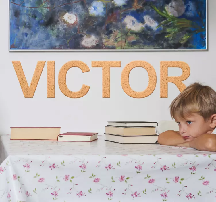 αυτοκόλλητο τοίχου υφή φελλού συνήθειας - TenStickers