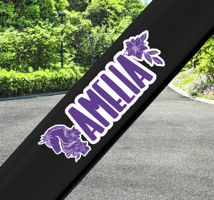 προσαρμόσιμο όμορφο αυτοκόλλητο ποδήλατο μονόκερου - TenStickers