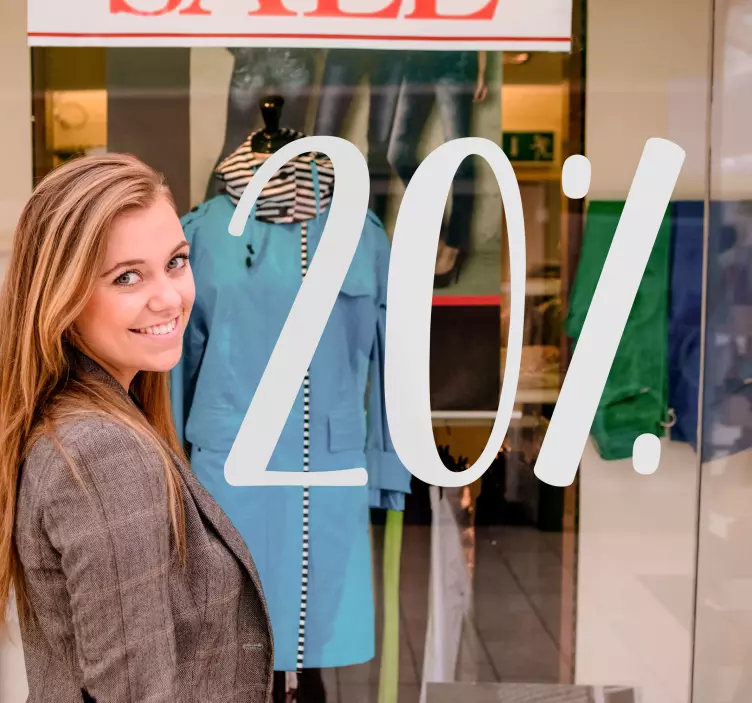 προσαρμόσιμα αυτοκόλλητα πώλησης αριθμού πωλήσεων - TenStickers