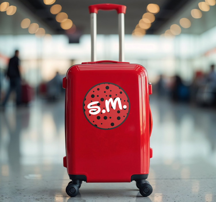 προσαρμόσιμο αυτοκόλλητο αρχικά βαλίτσας για παιδιά - TenStickers