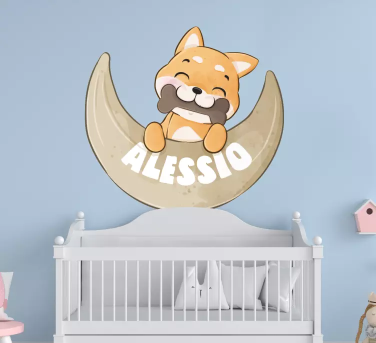 χαριτωμένο ζώο σκυλάκι pug cat decal - TenStickers