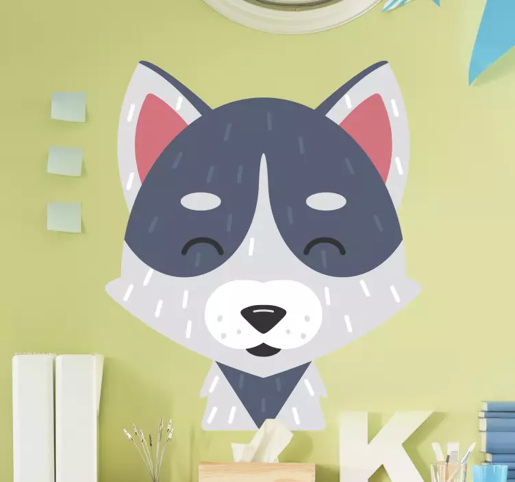 χαριτωμένο μωρό λύκος άγρια ζώα - TenStickers