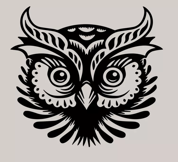 χαριτωμένο μπλε κουκουβάγια εικόνα εφηβική decal - TenStickers