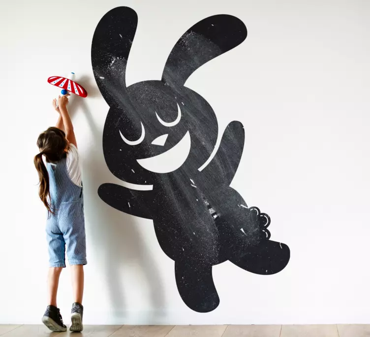 χαριτωμένο σχέδιο λαγουδάκι γράψτε στο decal - TenStickers