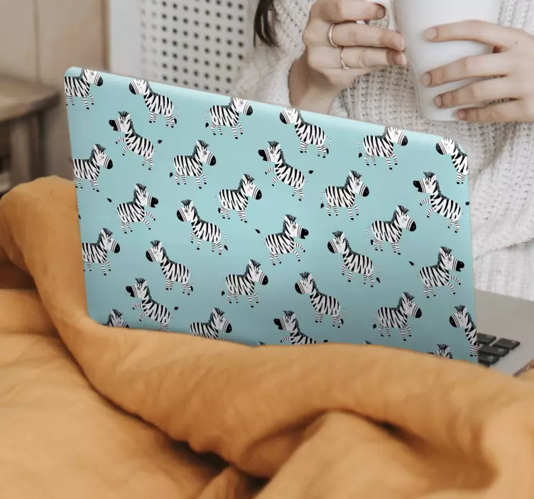 χαριτωμένο ζέβρα για παιδικά δέρματα laptop - TenStickers