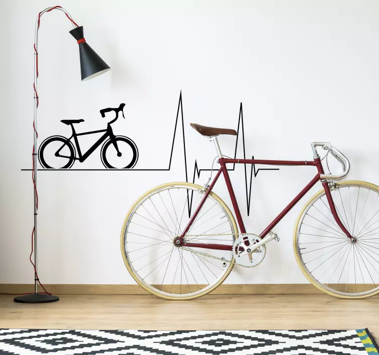 αυτοκόλλητο ποδηλασίας καρδιακού παλμού - TenStickers